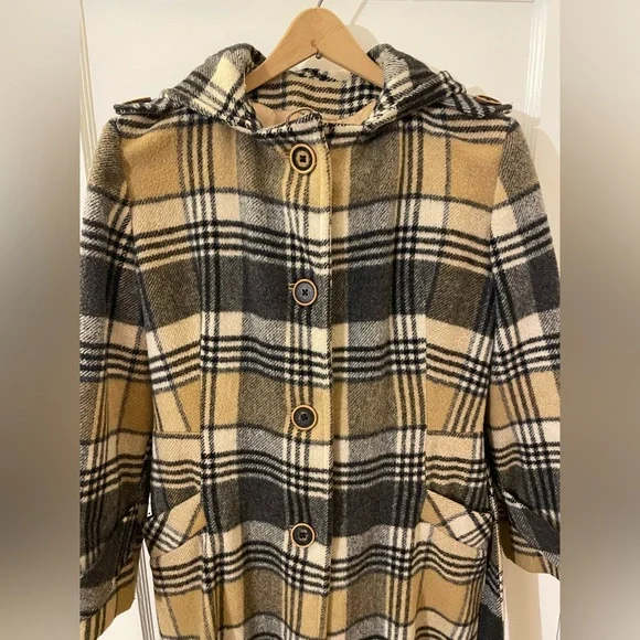 Vintage 1970’s Plaid Wool Coat - Picture 3 of 14